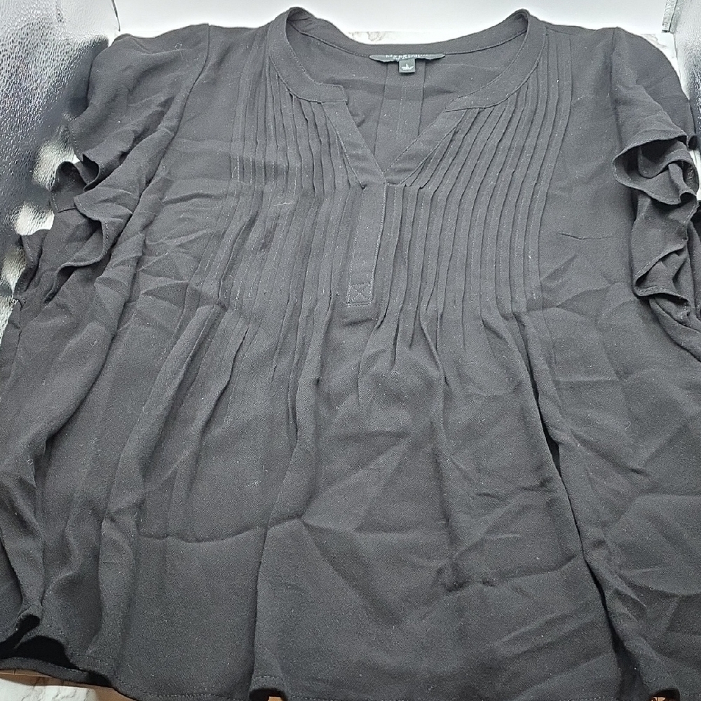 Liverpool Black Pintuck Detail Blouse